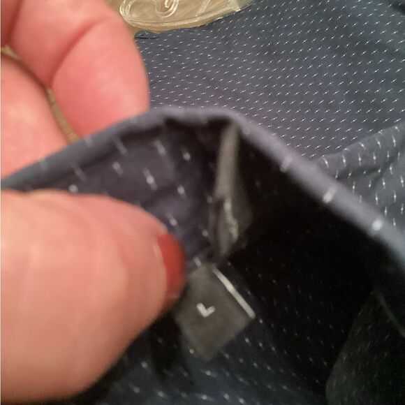 THEORY MENS LARGE DARK BLUE COTTON SHIRT - Picture 6 of 7